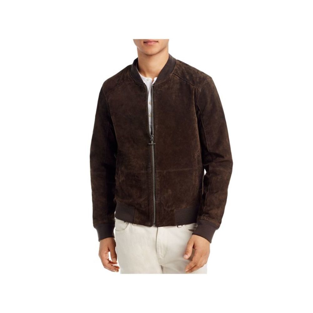 BLANK NYC Mens Brown Bomber Jacket M